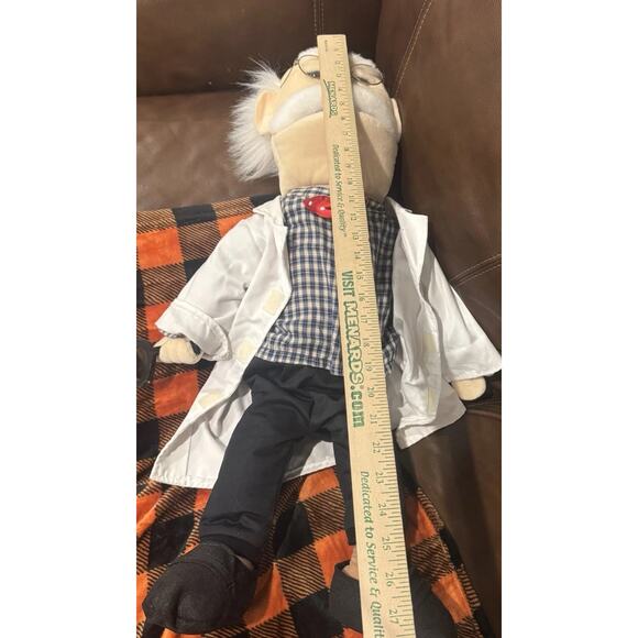 Dr I N Stein Puppet Hand Puppet 26” Ventriloquist With Glasses Magnifying Glass - Picture 7 of 7